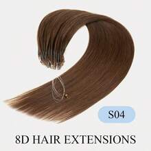 8D Micro Link Nano Beads Hair Extensions,16-22 INCH 50G/Pack, Micro Loop Human Hair Extensions, Invisible No Trace,Straight Human Hair,Invisible Mini Silicon Beads Easy To Install,Seamless, Natural Straight Hair,Perfect For Long Hair Lengthening, Hair Lengthening Straight Hair Texture Natural Hair Look - Multicolor - View 32