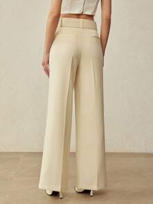 MOTF PREMIUM LOW WAIST BELTED WIDE LEG PANTS, SPRING/SUMMER - Apricot - View 4