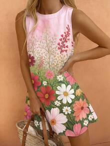 Vaclyn Women's Casual Vacation Floral Print Camisole Dress - Multicolor - View 6