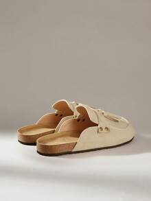 Solecia 女士休闲流苏设计平底便鞋，百搭时尚日常穿着 - 卡其色 - 查看 4