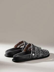 Solecia Damenschuhe Damen Mode Braun Komfort Flache Strandschuhe Damenschuhe Flache Schuhe - Grau - Übersicht 4