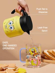 SpongeBob SquarePants | SHEIN 800 Ml / 27 Oz  Household, Picnic 316 Stainless Steel - Yellow - View 2