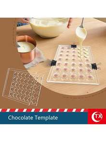 1PC Creative Chocolate Candy Mold, Transparent Acrylic Material For Shaping And Making Feather, Spoon, Square Chocolates, Interchangeable Shaping Mold, Non-Stick And Reusable Baking Mold, Suitable For Chocolate Fillings, Ideal For Home Bakers, Candy Shops And Chocolate Lovers, Applicable For Weddings, Family Gatherings, Holiday Parties And Celebrations, Chocolate Mold - Multicolor - View 9