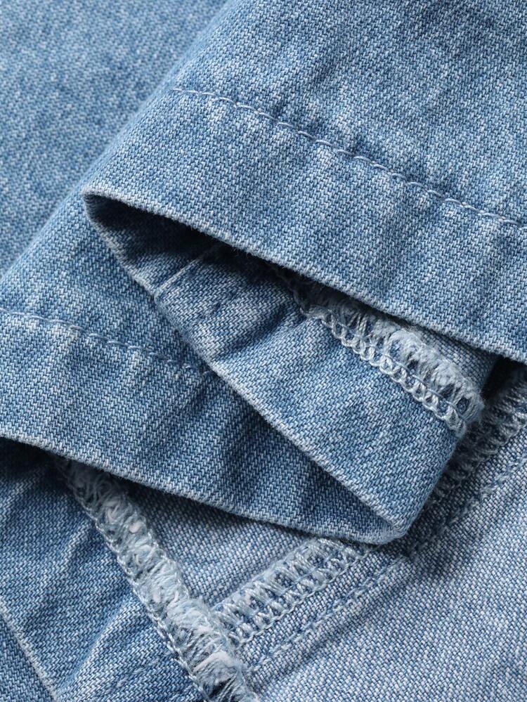 Women's Sleeveless Fitted Casual Denim Dress, Resort Style