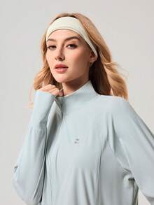 OutZeal Chaqueta protectora solar para mujer, chaqueta de gimnasio con protección UV, toque fresco, cuello alto y cremallera para exteriores - Gris - Ver 11
