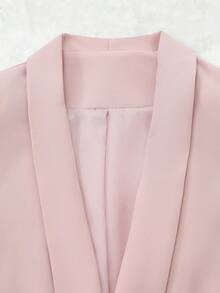 Olithes 女士简约优雅披肩领西装外套套装，女士西装外套，女士连衣裙外套，女士西装套装，女士西装外套 - 粉色 - 查看 4