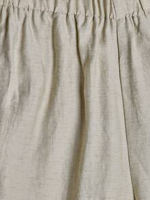 MUSERA Pantalón ancho con cintura elástica y pierna fluida, solo Bottom, lindo conjunto primaveral de vacaciones, estilo dulce y casual de azúcar y sal para el verano - Caqui - Ver 6