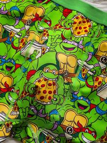 TEENAGE MUTANT NINJA TURTLES | SHEIN 1件男士卡通印花平角内裤 - 綠色 - 查看 6
