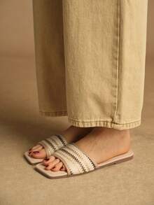 Rosivie Women's Casual Pleated Flat Sandals - Multicolor - View 8