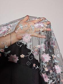 Slumberist Áo ngủ nữ ren phối ren xoắn gợi cảm thanh lịch - màu đen - Xem 8