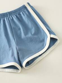 Bộ 2 món cho bé trai, gồm áo ba lỗ và quần short in hình hoạt hình dễ thương, phối màu tương phản, trang phục mùa hè đáng yêu. - Nhiều màu - Xem 8