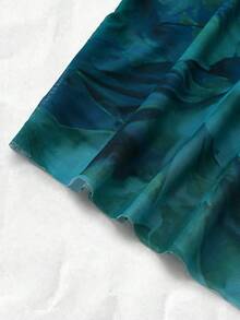 Olithes Women Gradient Printed Casual Skirt Maxi Women - Mint Green - View 4