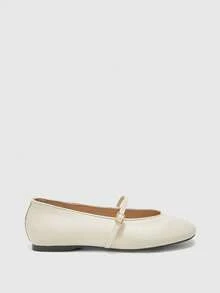 CUCCOO BIZCHIC Women's Casual Buckle Design Everyday Versatile Shoes Spring Shoes - Beige - View 6