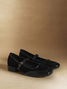 Rosivie Women's Buckle Design Casual Fashion Shoes - Black - View 5