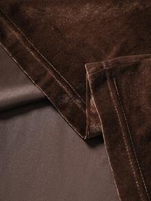 Manfinity Homme Men's Spring/Autumn T-Shirt Set, Round Neck Velvet Short Sleeve Top + Comfortable Shorts, Easy Care, Outfit - Coffee Brown - View 5