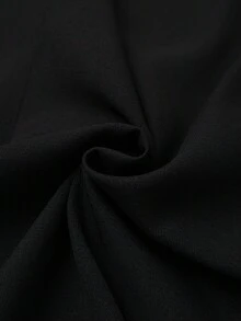 GlowEve CURVE 大码梭织花卉拼接撞色连衣裙 - 黑與白 - 查看 7
