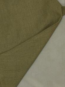 EURMUSE 带十字架细节的仿亚麻套装 仿亚麻 - 卡其色 - 查看 6