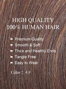 Clip In Hair Extensions Human Hair, 8-20 Inch Clip In Extensions For Women, Invisible Straight Seamless Clip Ins Hair Extensions 4pcs Double Weft #4 - S4 - View 2