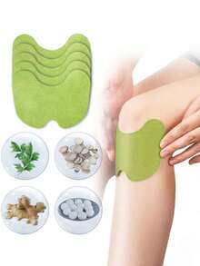 Natural Herbal Knee Patch With Plant Extracts, Self-Heating Warm Compress For Joint Muscle Relaxation, Body Back Arm Wrist Leg Relief - Green - View 1