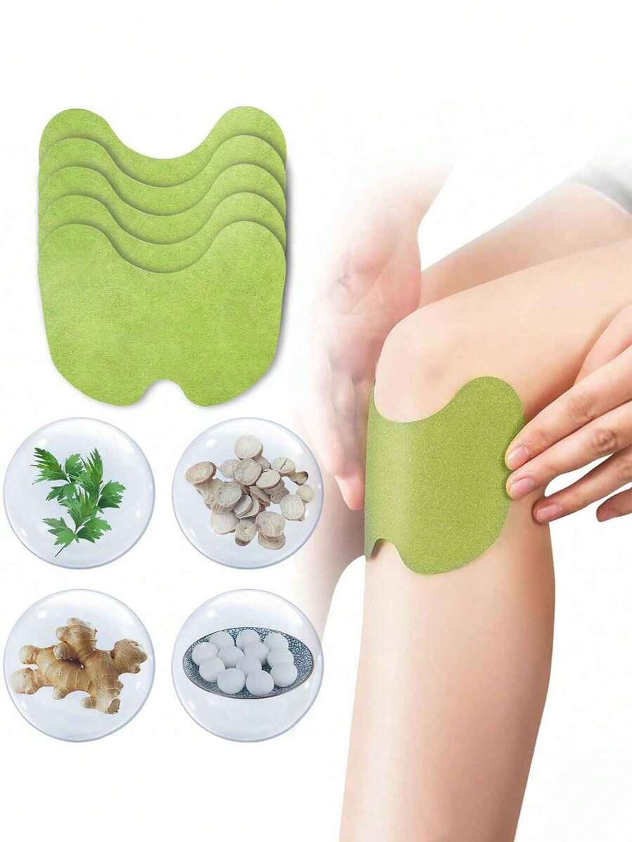 Natural Herbal Knee Patch With Plant Extracts, Self-Heating Warm Compress For Joint Muscle Relaxation, Body Back Arm Wrist Leg Relief - Green - View 1