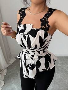 Elenzga Women's Woven Casual And Elegant Summer Shirts - Apricot - View 4