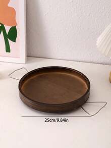 Khay hình chữ nhật bằng tre có thể gắn cố định vào tay vịn ghế sofa hoặc bàn phụ bên cạnh sofa. - màu nâu - Xem 7