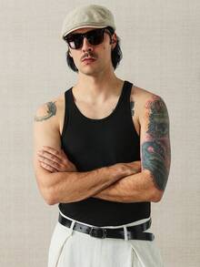 HUEFORM Camiseta interior ajustada para hombre, ideal para descansar, usar capas y para ropa deportiva. - Negro - Ver 4