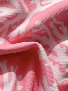 Swim Mod 2026春夏粉色海洋印花可爱比基尼两件套，女士度假休闲沙滩泳装 - 彩色 - 查看 7