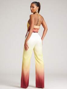 NYA SZN 褶饰渐变色阔腿连身裤 - 彩色 - 查看 2