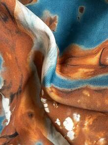 Bonvoyette Traje de baño de mujer con estampado de olas y arrecifes, combinado con un conjunto de bikini sexy con halter de gran concha brillante - Multicolor - Ver 7