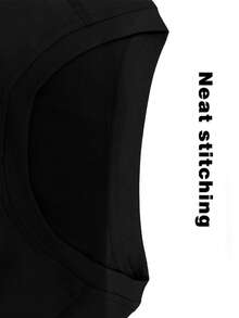 Manfinity Sport Corelite 2 chiếc áo thun thể thao nam mùa hè, kiểu dáng thường ngày, in họa tiết, tay ngắn raglan, ôm dáng, màu đen. - màu đen - Xem 7