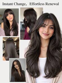 夹式接发，真人发，8-20英寸，女士专用，隐形直发无缝夹式接发，4片双层缝制，#2 - S2 - 查看 15