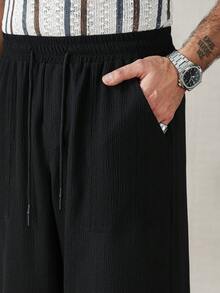 HUEFORM Men's Solid Color Drawstring Casual Loose Everyday Pants - White - View 5