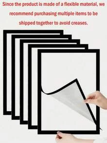 A3/A4/A5/A6磁性相框，海报封面框，自粘磁性相框，磁性墙面艺术框，可更换墙面艺术框，磁性海报架，艺术展示架，适用于冰箱，完美展示照片 - 彩色 - 查看 10