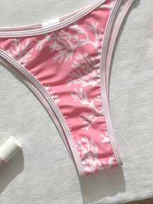 Swim Mod 2026春夏粉色海洋印花可爱比基尼两件套，女士度假休闲沙滩泳装 - 彩色 - 查看 6