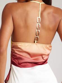 NYA SZN 褶饰渐变色阔腿连身裤 - 彩色 - 查看 7