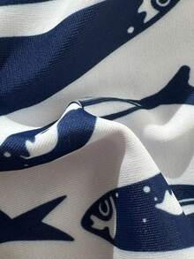 Swim Mod Bộ bikini hai mảnh in hình cá dễ thương dành cho nữ, gồm áo hai dây và bikini tam giác, thích hợp cho mùa hè. - Nhiều màu - Xem 3