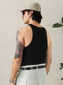 HUEFORM Camiseta interior ajustada para hombre, ideal para descansar, usar capas y para ropa deportiva. - Negro - Ver 2