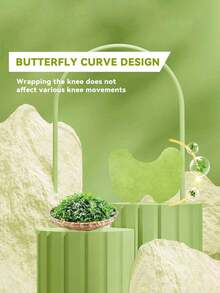 Natural Herbal Knee Patch With Plant Extracts, Self-Heating Warm Compress For Joint Muscle Relaxation, Body Back Arm Wrist Leg Relief - Green - View 5