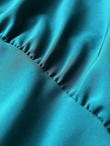 Maweii 大码女式夏季休闲连衣裙，优雅绿色沙滩度假连衣裙 - 綠色 - 查看 6