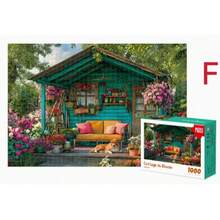 Puzzle 1000 Piece Paper Puzzle Decompression Puzzle Oil Painting Landscape Puzzle - Multicolor - View 10