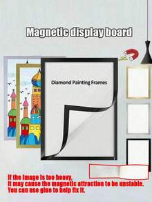A3/A4/A5/A6磁性相框，海报封面框，自粘磁性相框，磁性墙面艺术框，可更换墙面艺术框，磁性海报架，艺术展示架，适用于冰箱，完美展示照片 - 彩色 - 查看 11