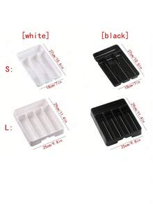 1pc Kitchen Drawer Organizer Cutlery Tray, In-Cabinet Utensil Caddy With Compartments For Knives, Forks, Spoons, Chopsticks, Cooking Utensils Storage, Knife & Fork Drawer Divider - Multicolor - View 3