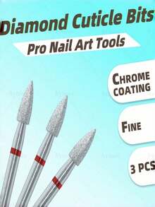 1Pc 3Pcs Tapered Diamond Nail Drill Bit Professional Cuticle Cleaner For Dead Skin Removal Nail Care Manicure Tool - Multicolor - View 16