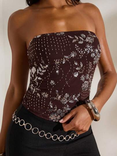 Opulessa Women's Beaded Camisole Top, Suitable For Spring/Summer Vacation Casual, Holiday ,Going Out, Party, Beach