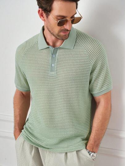 Core Aspect 男士休闲翻领 Polo 衫，舒适夏季穿着，百搭成熟设计