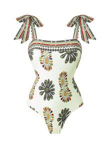 Swim Oasis Bộ đồ bơi liền thân cỡ lớn mới năm 2026 kèm áo khoác ngoài và váy, set 2 mảnh, trang phục đi biển mùa hè cho nữ. - Nhiều màu - Xem 3