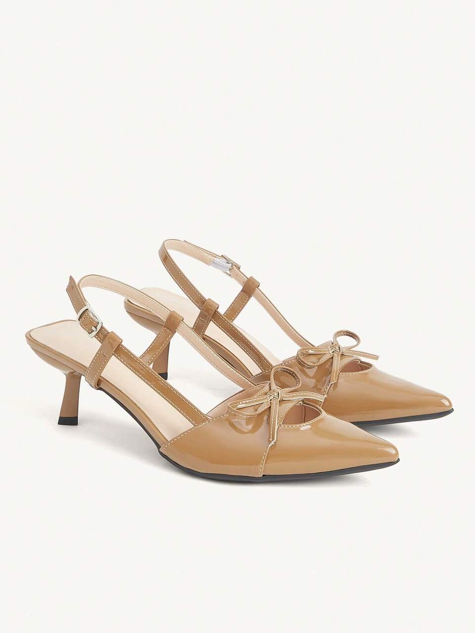 CUCCOO CHICEST Women's Fashionable Elegant Bow Decor Pointed Toe Pumps Wedding Shoes Summer Shoes Bride Shoes