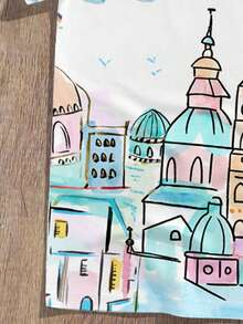 Sorvial Bộ 2 món đồ nam phong cách thường ngày, in họa tiết graffiti, gồm áo thun ngắn tay và quần short, thích hợp cho mùa hè. - trắng - Xem 6