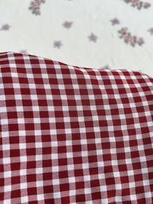 Elamini 女士格子印花撞色滚边休闲吊带衬衫 - 彩色 - 查看 3